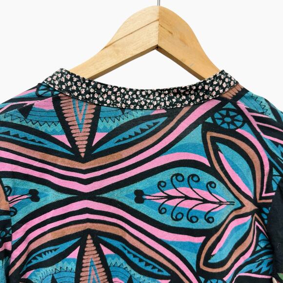 Custo Barcelona Knee Length Dress Blue Print Women’s Size 2 Small - Picture 8 of 12